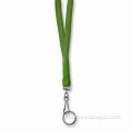 Promotional Lanyard, Slim and Useful, Comes in Green, Made of Polyester